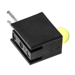 1 pcs - Dialight 551-0307F, Yellow Right Angle PCB LED Indicator, Through Hole 2.1 V