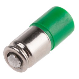 1 pcs - RS PRO Green LED Indicator Lamp, 28V ac/dc, Midget Groove Base, 6mm Diameter, 1610mcd