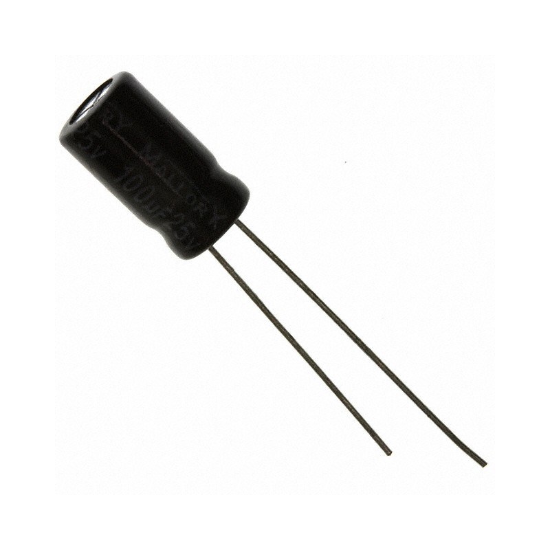 1 pcs : SEK101M025ST - CAP ALUM 100UF 20% 25V RADIAL