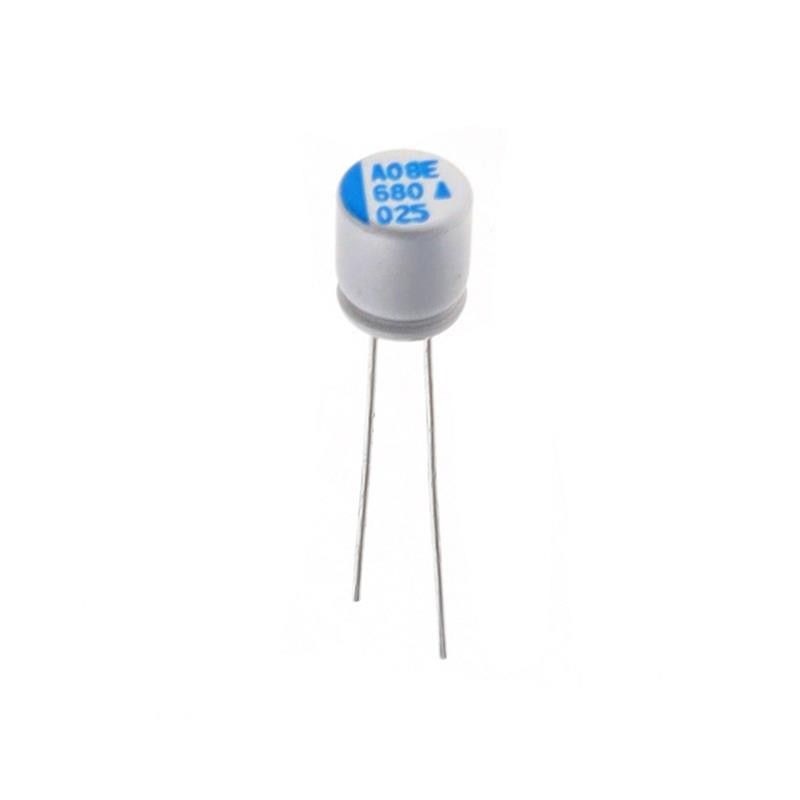 1 pcs : RHA0607680M025B - CAP ALUM 68UF 20% 25V TH