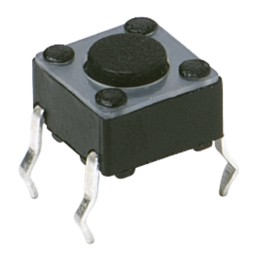20 pcs - IP40 Black Button Tactile Switch, SPST 50 mA 3.5 (Dia.)mm Surface Mount