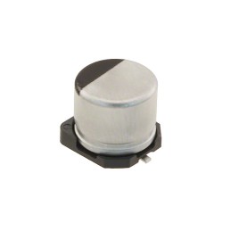 1 pcs : EEH-ZA1J100P - CAP ALUM HYB 10UF 20% 63V SMD