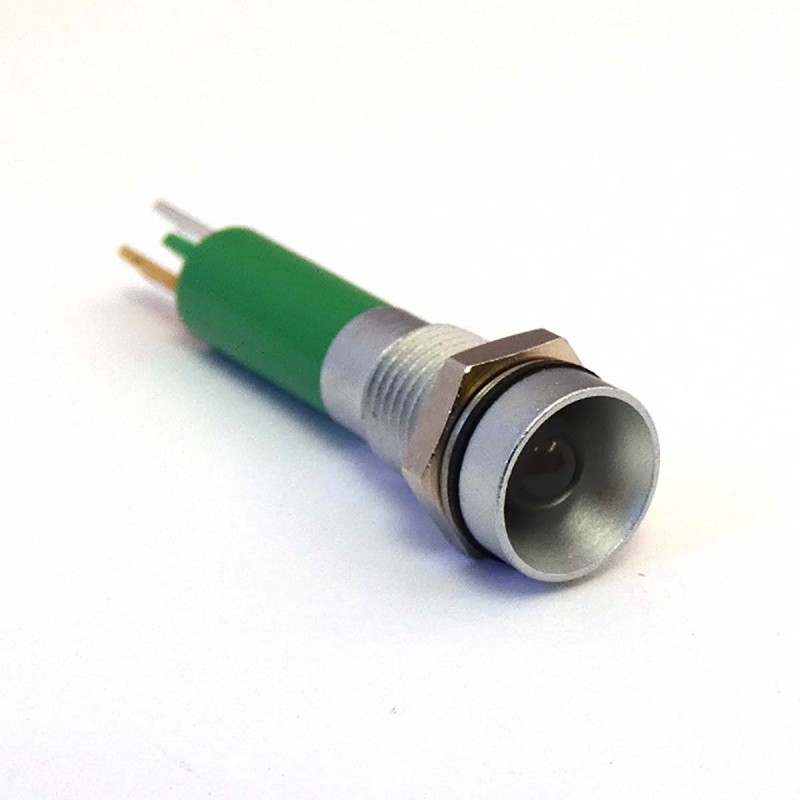 1 pcs - CML Innovative Technologies 190BX35X Series Green Panel Mount Indicator, 24V dc, 8mm Mounting Hole Size, IP67