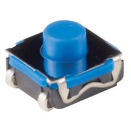 20 pcs - IP67 Blue Button Tactile Switch, SPST 50 mA 3 (Dia.)mm Surface Mount