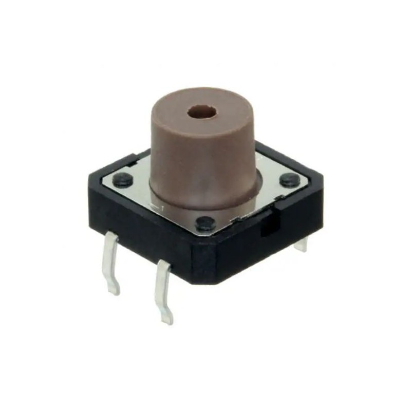 20 pcs - IP40 Black Button Tactile Switch, SPST 50 mA 7 (Dia.)mm Through Hole