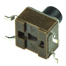20 pcs - Black Button Tactile Switch, SPST 50 mA @ 12 V ac 3.4mm Surface Mount