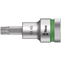 1 pcs - Wera 1/2 in Drive Bit Socket, Torx Bit, T55, 206 mm Overall Length