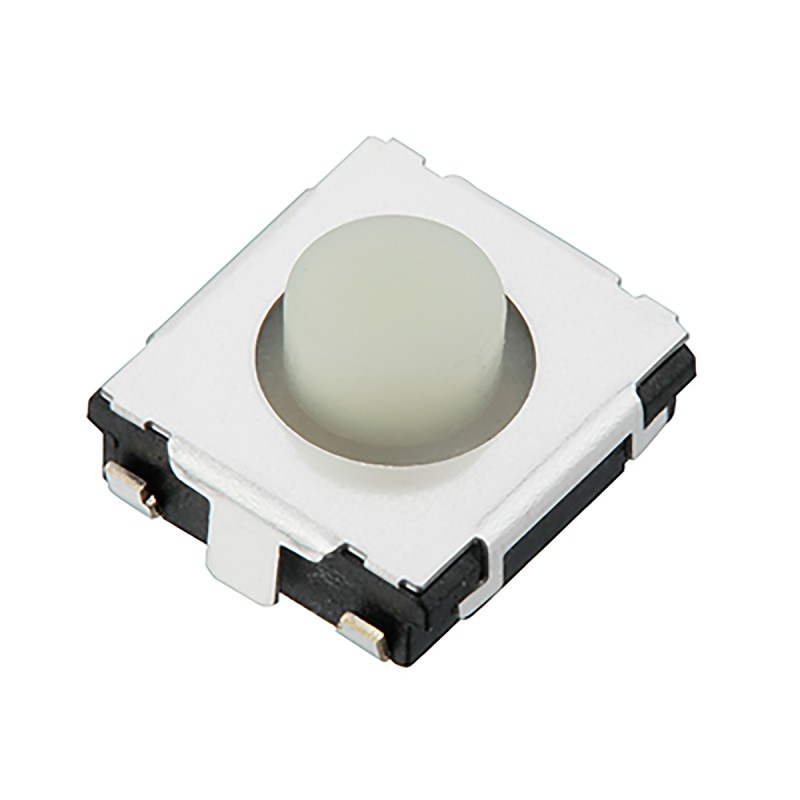 20 pcs - White Push Plate Tactile Switch, SPST 10 μA - 20 mA 1.3mm Surface Mount