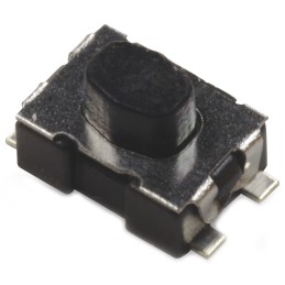 20 pcs - IP40 Black Button Tactile Switch, SPST 50 mA 2.11mm Surface Mount