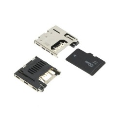 5 pcs - 3M 8 Way Right Angle Micro SD Memory Card Connector With Solder Termination