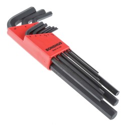 1 pcs - Bondhus 9 piece L Shape Metric Hex Key Set, 1.5 - 10mm