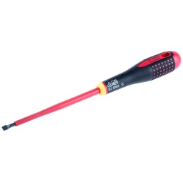 1 pcs - Bahco Slotted Screwdriver, 5.5 x 1 mm Tip, 125 mm Blade, VDE/1000V, 247 mm Overall