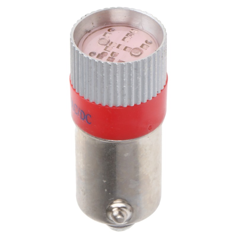 1 pcs - RS PRO Red LED Indicator Lamp, 24V dc, BA9s Base, 10mm Diameter, 110/105mcd