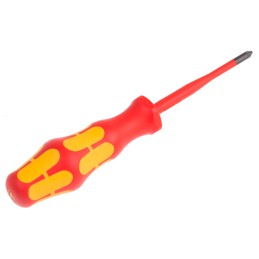 1 pcs - Wera Pozidriv Insulated Screwdriver, PZ1 Tip, 80 mm Blade, VDE/1000V, 178 mm Overall