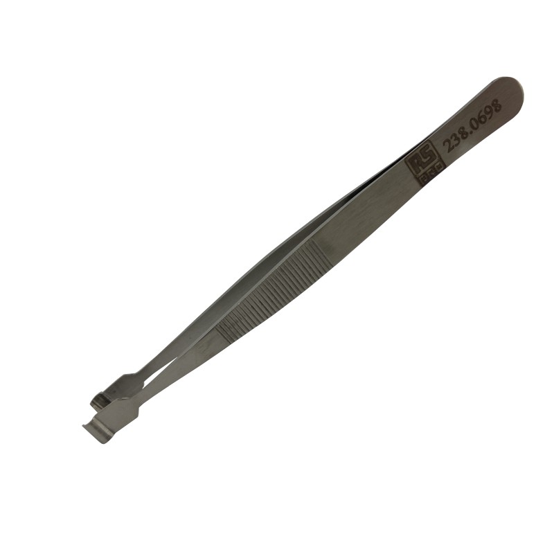 1 pcs - RS PRO 120 mm, Low Carbon Austenitic Steel, Rounded, Tweezer