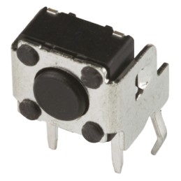 20 pcs - Black Button Tactile Switch, SPST 50 mA @ 12 V dc 0.6mm