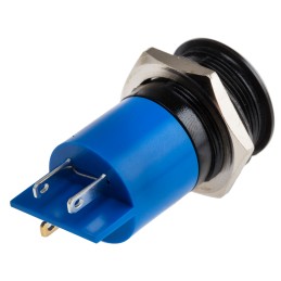 1 pcs - RS PRO Blue Panel Mount Indicator, 22mm Mounting Hole Size, Solder Tab Termination