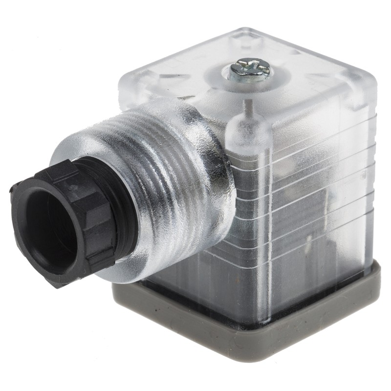 5 pcs - RS PRO 2P+E DIN 43650 A, Female Solenoid Connector with Indicator Light, 230 V ac Voltage