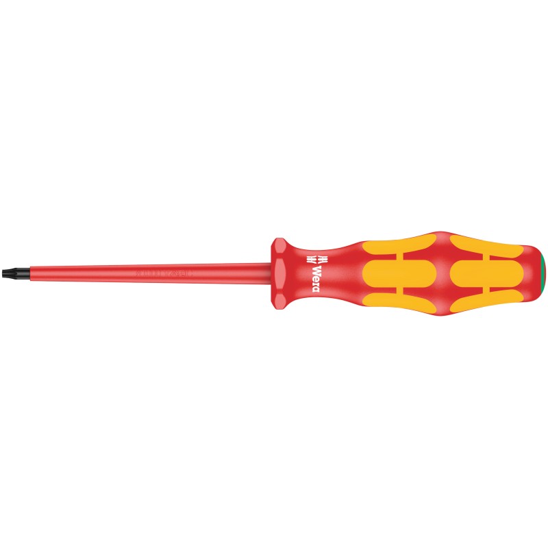 1 pcs - Wera Torx Insulated Screwdriver, T8 Tip, 80 mm Blade, VDE/1000V, 161 mm Overall