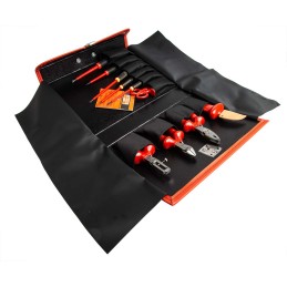 1 pcs - Bahco 10 Piece Electricians Tool Kit with Roll, VDE Approved