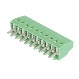 5 pcs - RS PRO PCB Terminal Block, 10-Contact, 2.54mm Pitch, Through Hole Mount, 1-Row, Screw Termination