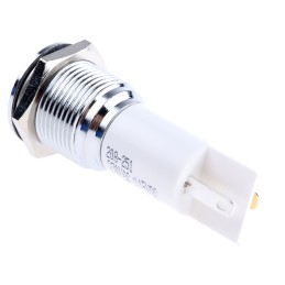 1 pcs - RS PRO White Panel Mount Indicator, 115 V dc, 230V ac, 16mm Mounting Hole Size, Solder Tab Termination