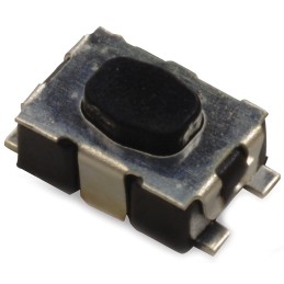 20 pcs - IP40 Black Button Tactile Switch, SPST 50 mA 2.11mm Surface Mount
