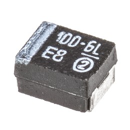 10 pcs - Vishay 100μF MnO2 Tantalum Capacitor 6.3V dc, TR3 Series