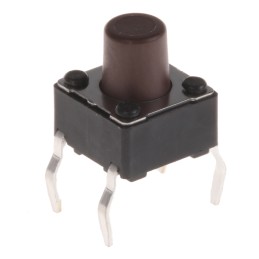 20 pcs - Brown Button Tactile Switch, SPST 50 mA @ 12 V dc 3.5mm