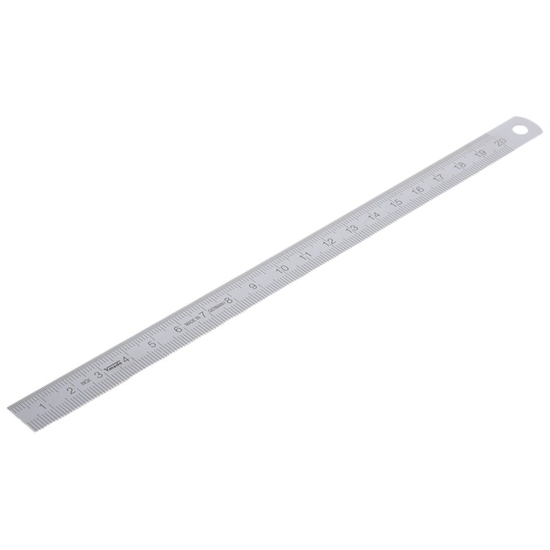 1 pcs - MikronTec 200mm Stainless Steel Metric Ruler