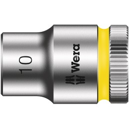 1 pcs - Wera 3/8 in Drive 10mm Standard Socket, 6 point, 29 mm Overall Length