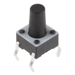 20 pcs - Black Button Tactile Switch, SPST 50 mA @ 24 V dc 5.9mm Surface Mount