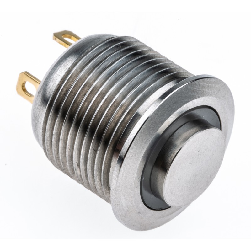 1 pcs - RS PRO Illuminated Push Button Switch, Momentary, Panel Mount, 16mm Cutout, SPST, White LED, 36V dc, IP67