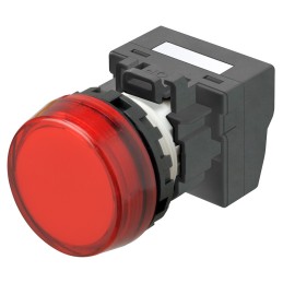 1 pcs - Omron M22N Series Red Indicator, 24V, 22mm Mounting Hole Size, IP66