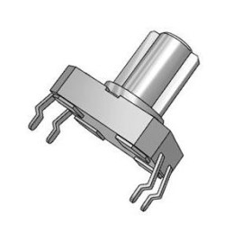 20 pcs - IP40 Black Button Tactile Switch, SPST 50 mA 7 (Dia.)mm Through Hole