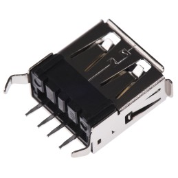 5 pcs - ASSMANN WSW Straight, Through Hole Type A 2.0 USB Connector