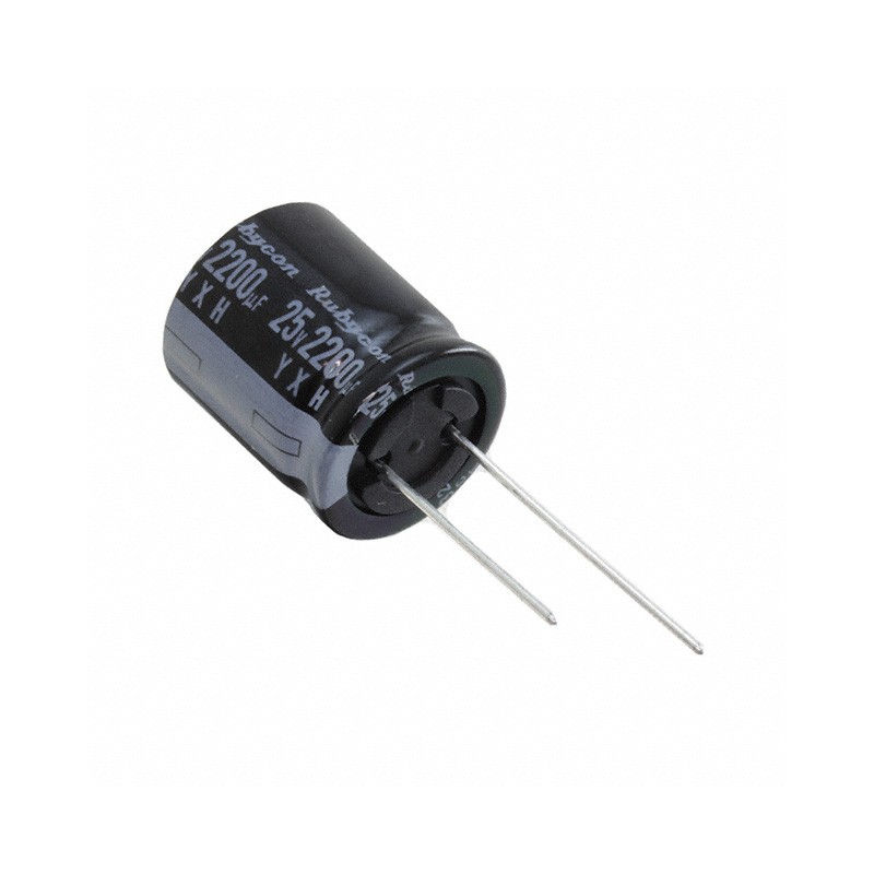 1 pcs : 25YXH2200MEFC18X20 - CAP ALUM 2200UF 20% 25V RADIAL