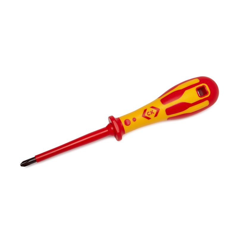 1 pcs - CK Phillips Screwdriver, PH0 Tip, 60 mm Blade, VDE/1000V, 155 mm Overall