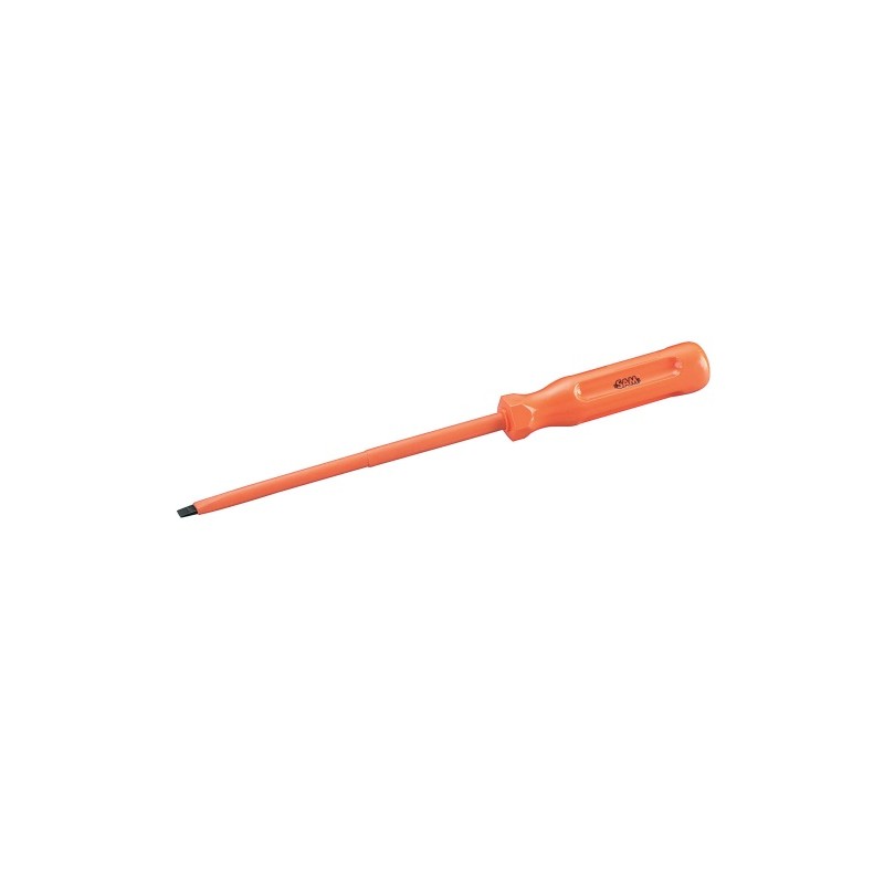 1 pcs - SAM Slotted Insulated Screwdriver, 3 mm Tip, 100 mm Blade, VDE/1000V, 187 mm Overall