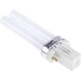 1 pcs - G23 Twin Tube Shape CFL Bulb, 5 W, 2700K, Warm White Colour Tone