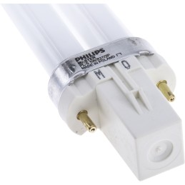 1 pcs - G23 Twin Tube Shape CFL Bulb, 5 W, 2700K, Warm White Colour Tone