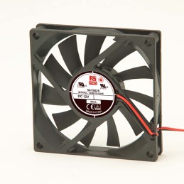 1 pcs - RS PRO Axial Fan, 12 V dc, DC Operation, 51m³/h, 2.3W, 180mA Max, 80 x 80 x 15mm