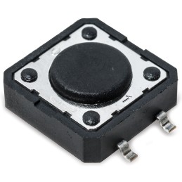 20 pcs - IP40 Black Button Tactile Switch, SPST 50 mA 7 (Dia.)mm Surface Mount