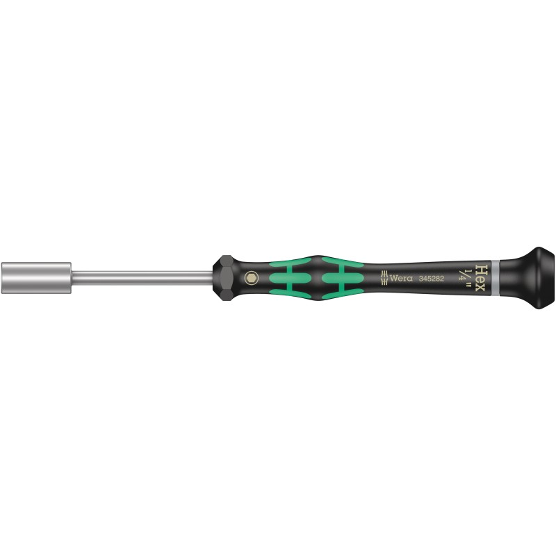1 pcs - Wera Hexagon Precision Screwdriver, 1/4 in Tip, 60 mm Blade, 157 mm Overall