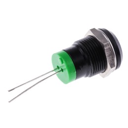 1 pcs - RS PRO Green Panel Mount Indicator, 2V dc, 12mm Mounting Hole Size
