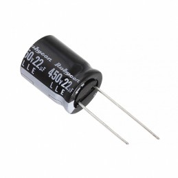 1 pcs : 450LLE22MEFC16X20 - CAP ALUM 22UF 20% 450V RADIAL