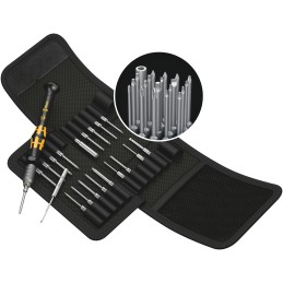 1 pcs - Wera Interchangeable Precision Screwdriver Set, 21-Piece, ESD-Safe