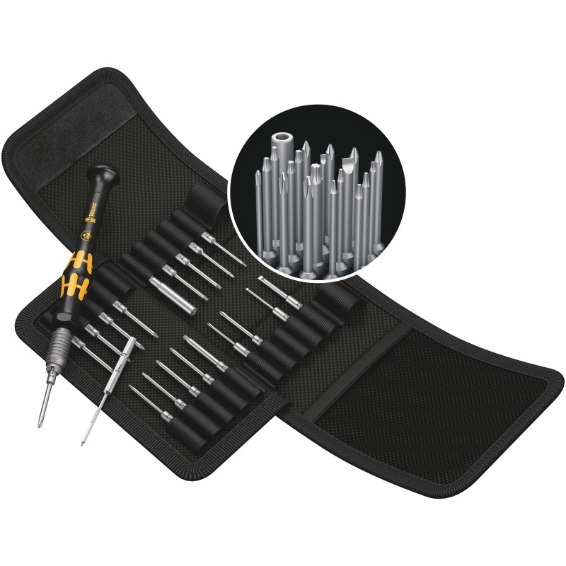 1 pcs - Wera Interchangeable Precision Screwdriver Set, 21-Piece, ESD-Safe