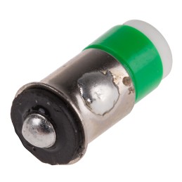 1 pcs - RS PRO Green LED Indicator Lamp, 28V dc, Midget Flange Base, 6mm Diameter, 35mcd