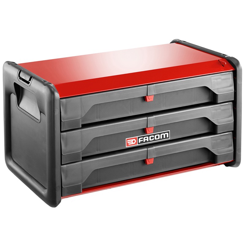 1 pcs - Facom 3 drawer Metal Tool Chest, 270mm x 270mm x 510mm